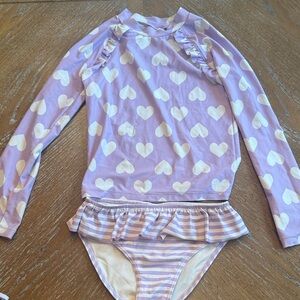 Tucker + Tate Lavender Heart Rashguard Set